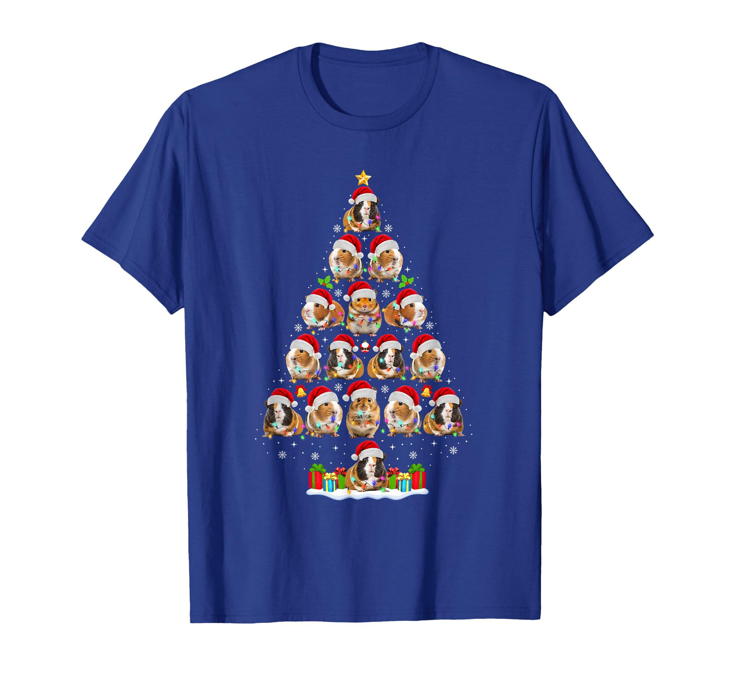 Hamster Christmas Tree Lights Funny Xmas Santa Hamster Lover T-Shirt