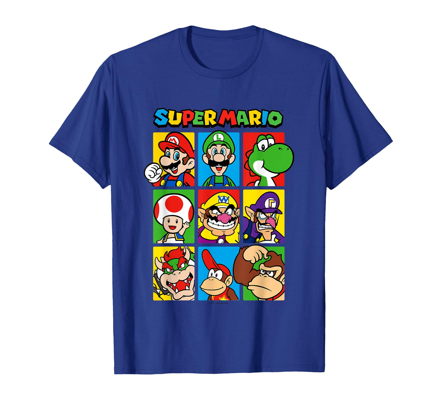 Super Mario Classic Big Character Box Up Portraits T-Shirt