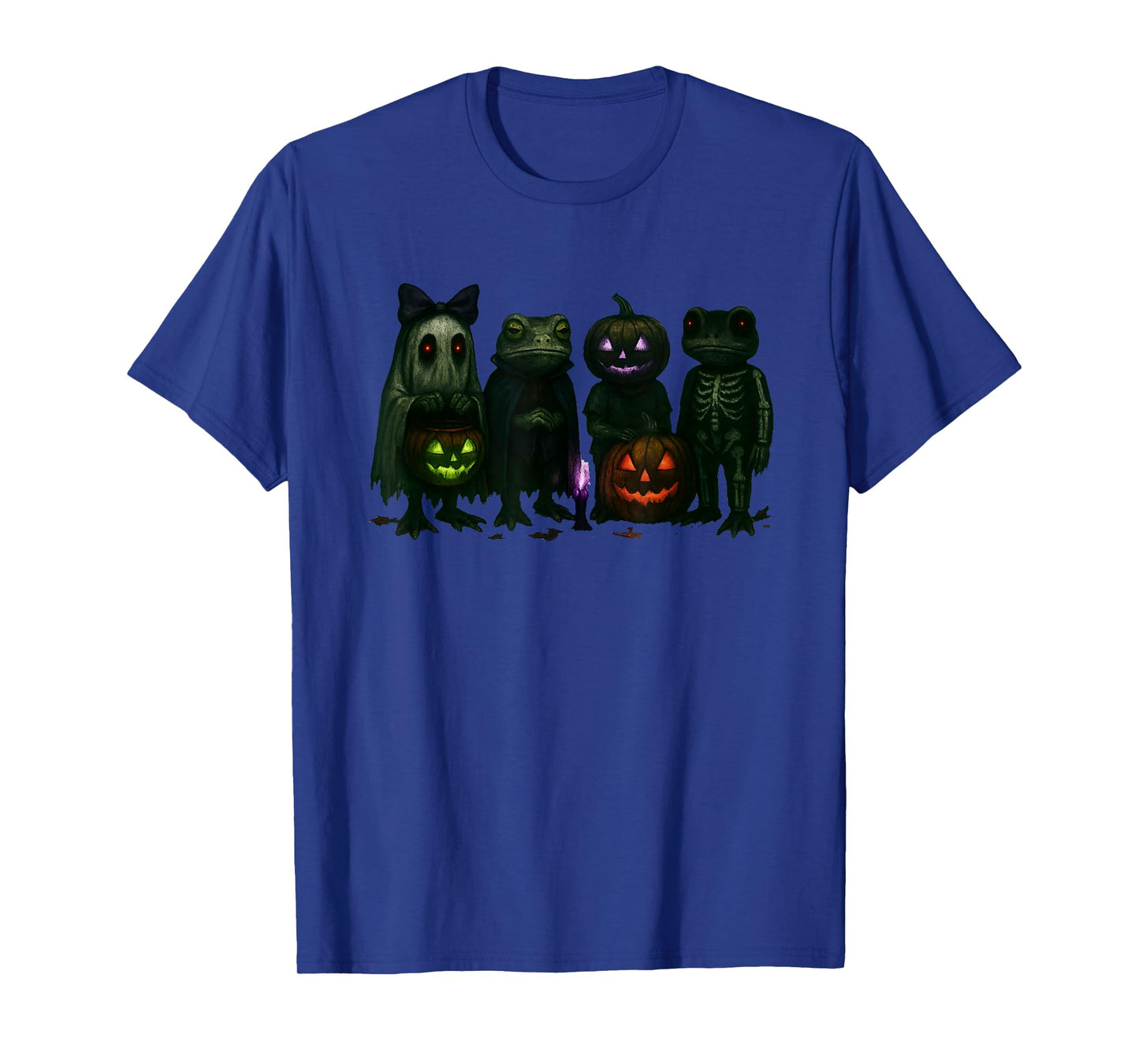 Spooky Skeleton Frog Cute with Pumpkin and Creepy Vibes T-Shirt