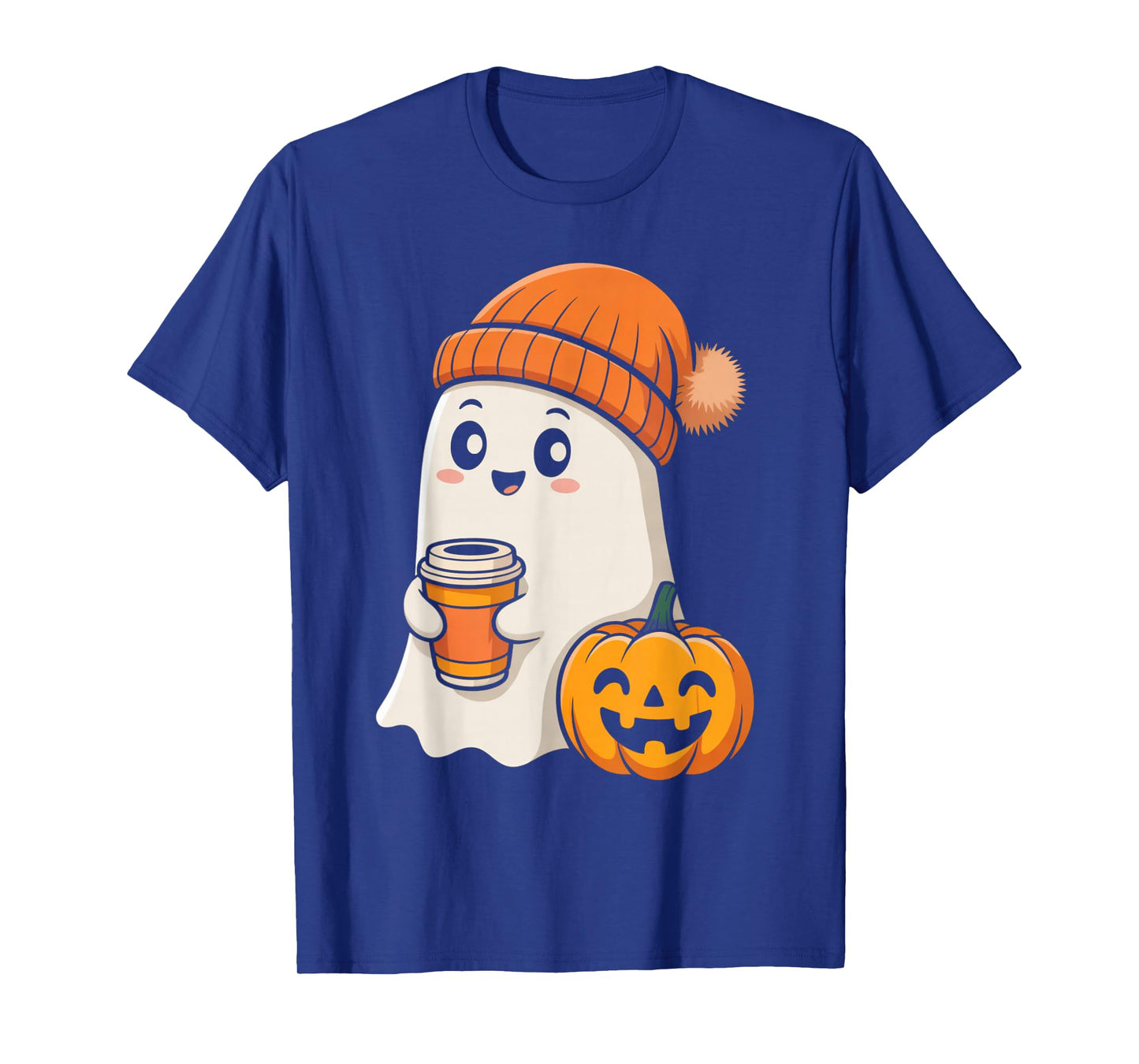 Halloween Costume Ghost Drinking Pumpkin Men Women Gifts T-Shirt