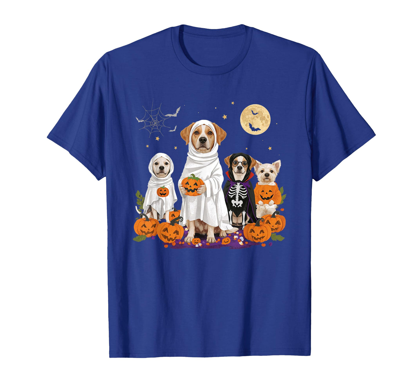 Cute Mummy Witch Ghost Halloween Dog Costume Men Women Kids T-Shirt