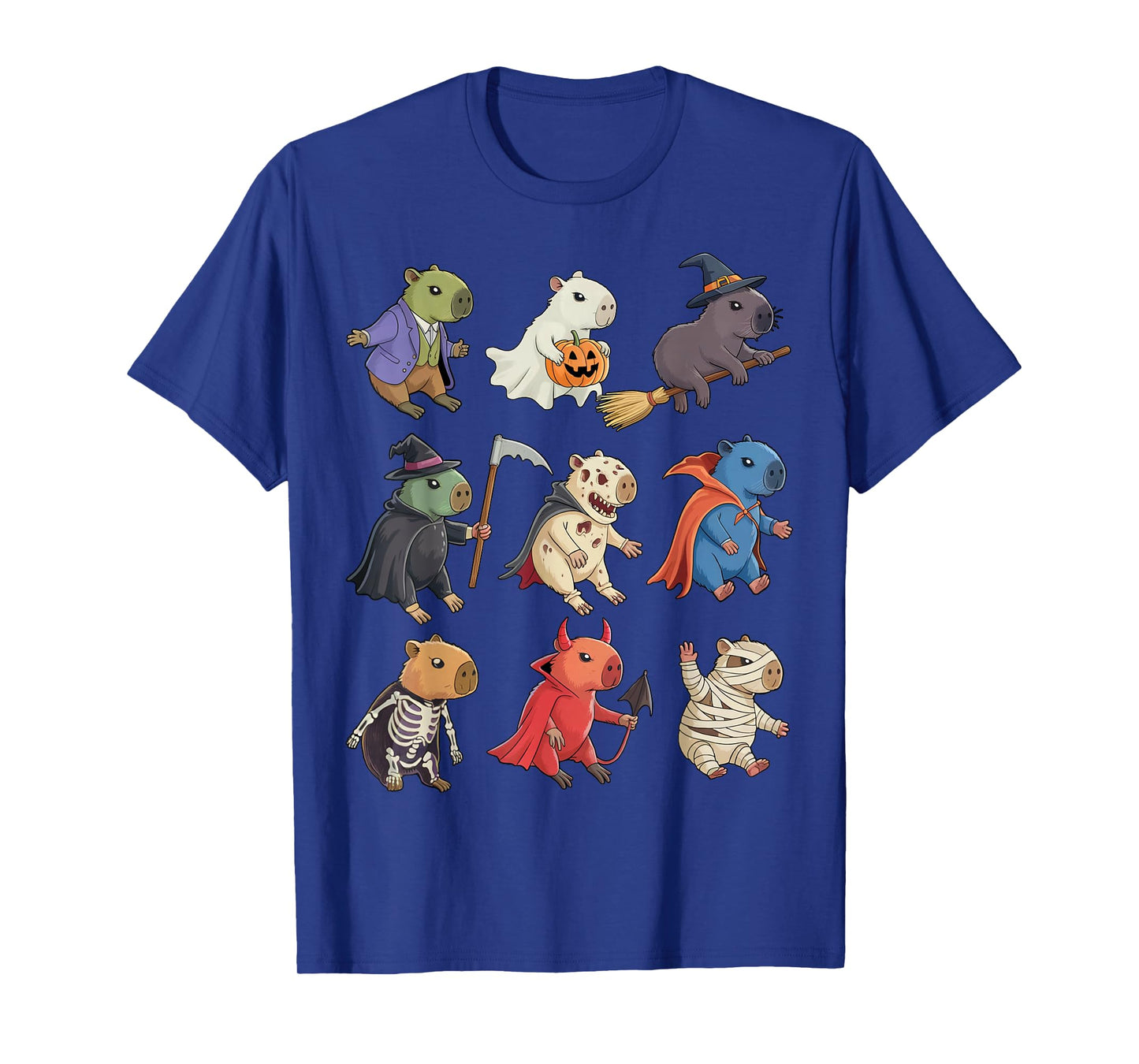 Capybara Spooky Witch Boo Zombie Capybara Halloween Boys Kid T-Shirt