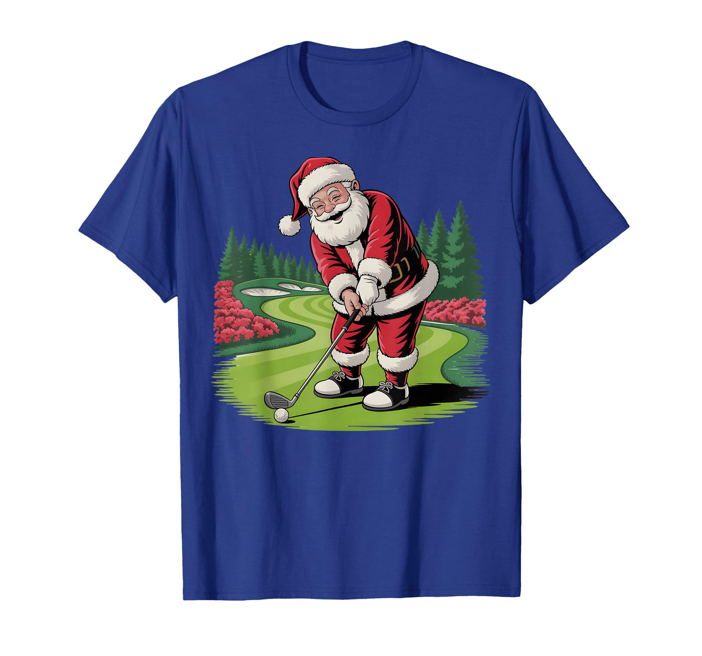 Golfing Christmas Golf Player Golfer Santa Xmas Boys Men T-Shirt