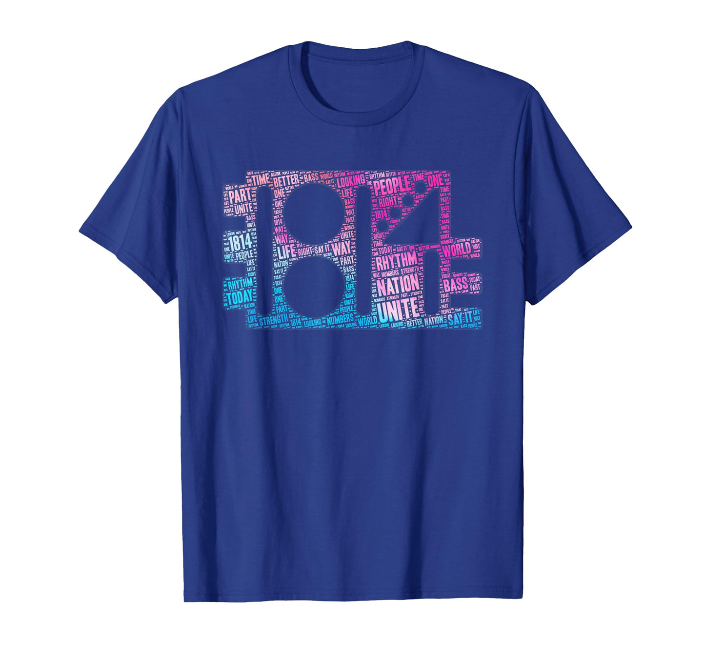 Rhythm Vintage Nation 1814 Aesthetic Typography Desi Tie Dye T-Shirt