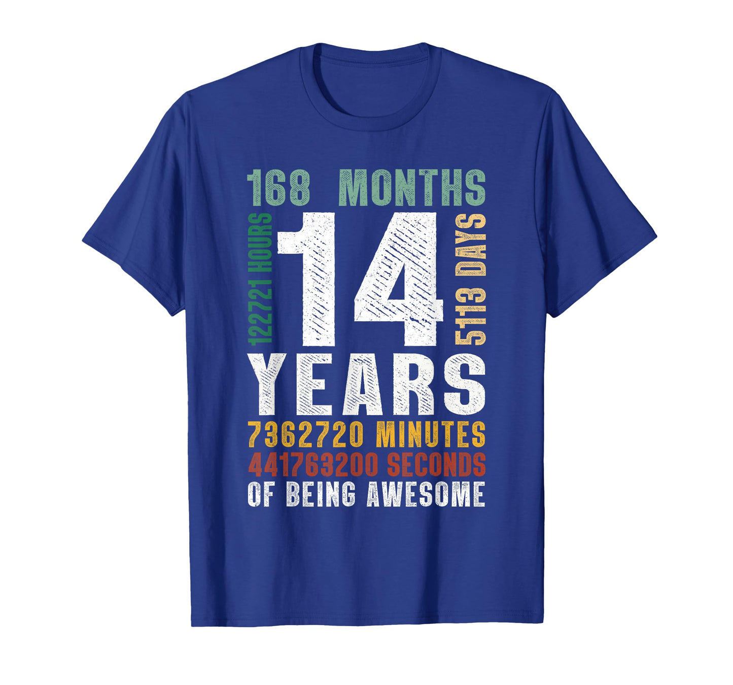 14 Year Old BDay Decorations Boy 14yr Retro 14th Birthday T-Shirt