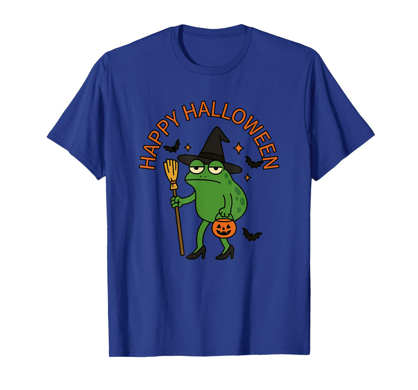 Funny Frog Witch Happy Halloween Spooky Costume T-Shirt