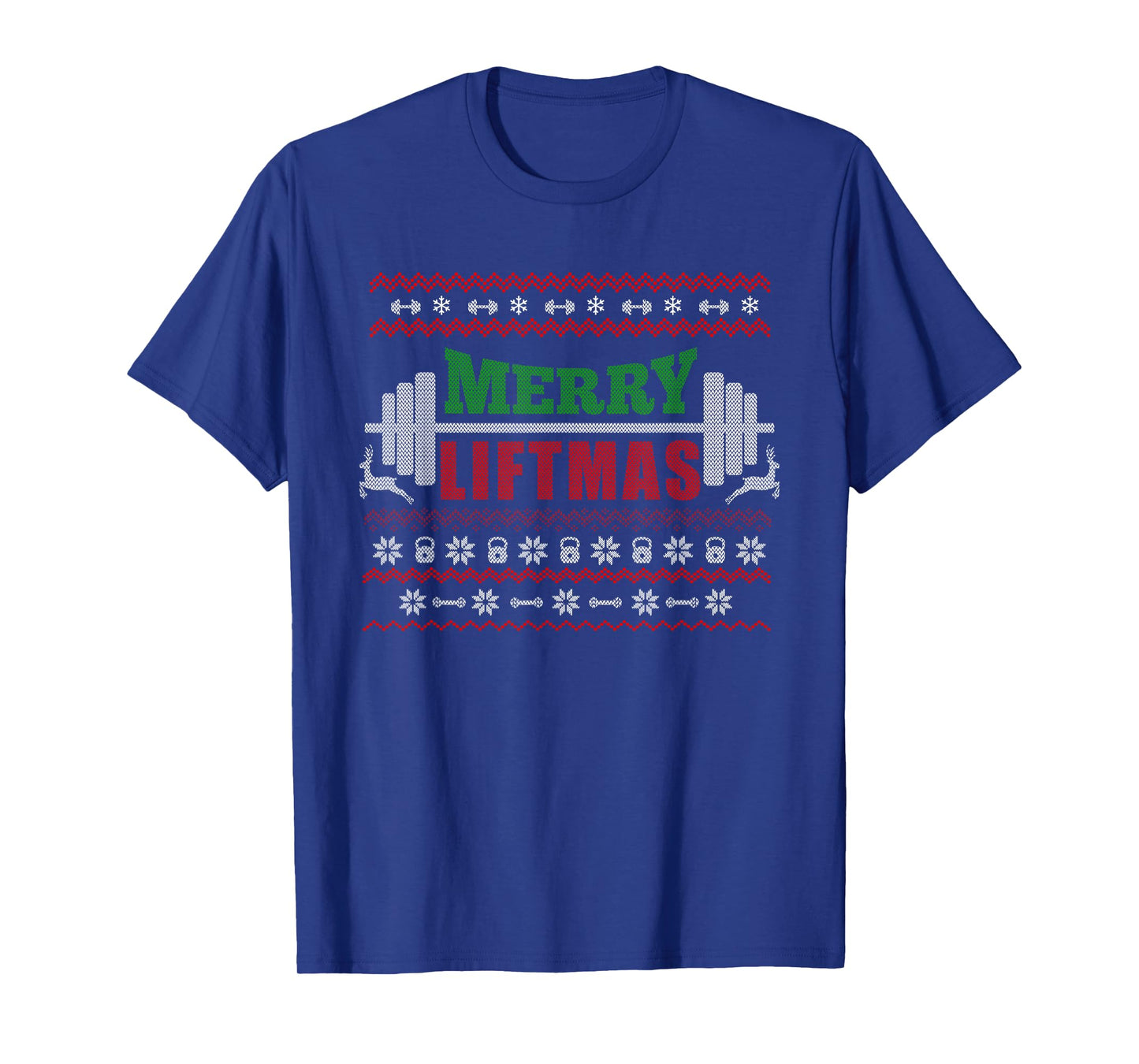 Merry Liftmas T-Shirt Christmas Workout Gift for Fitness Fan T-Shirt