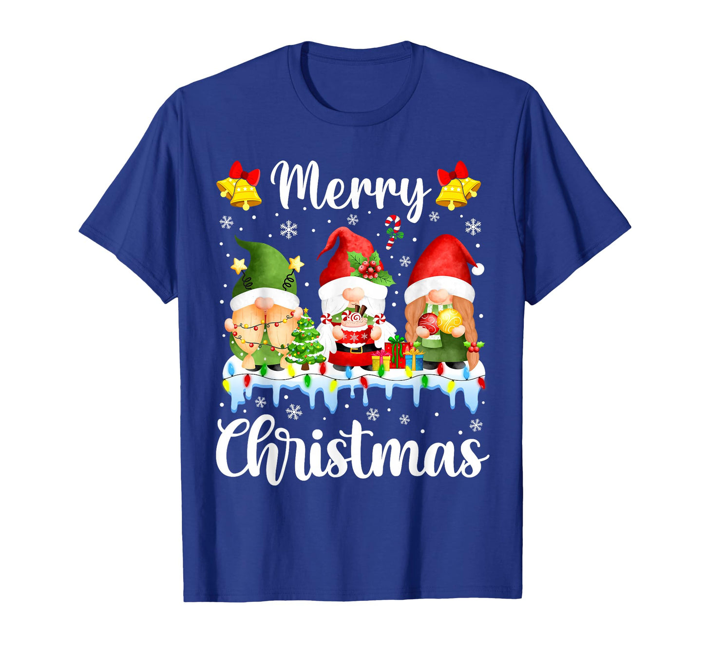 Merry Christmas Gnomes Santa Hat Xmas Family Men Women T-Shirt
