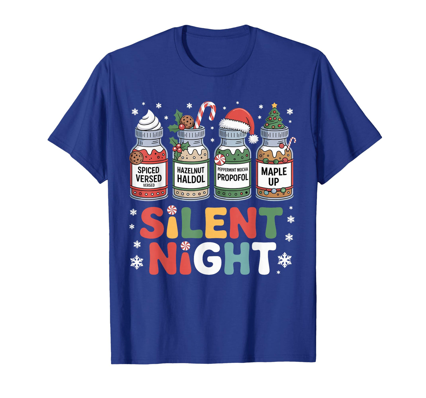 Funny Santa Propofol Silent Night ICU Nurses Merry Christmas T-Shirt