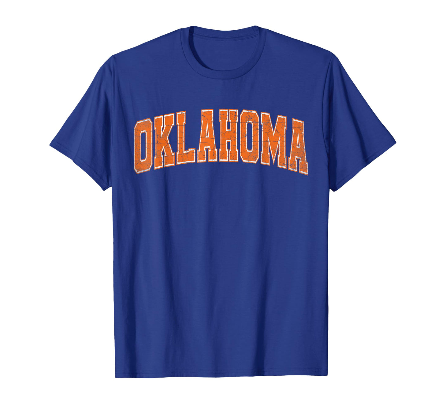 Oklahoma State Retro Orange Varsity Vintage Text T-Shirt