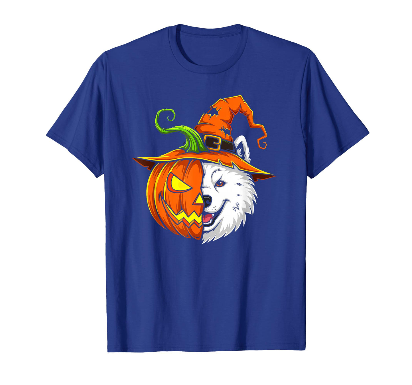 Samoyed Pumpkin Jack O Lantern Halloween Kids Mens Womens T-Shirt