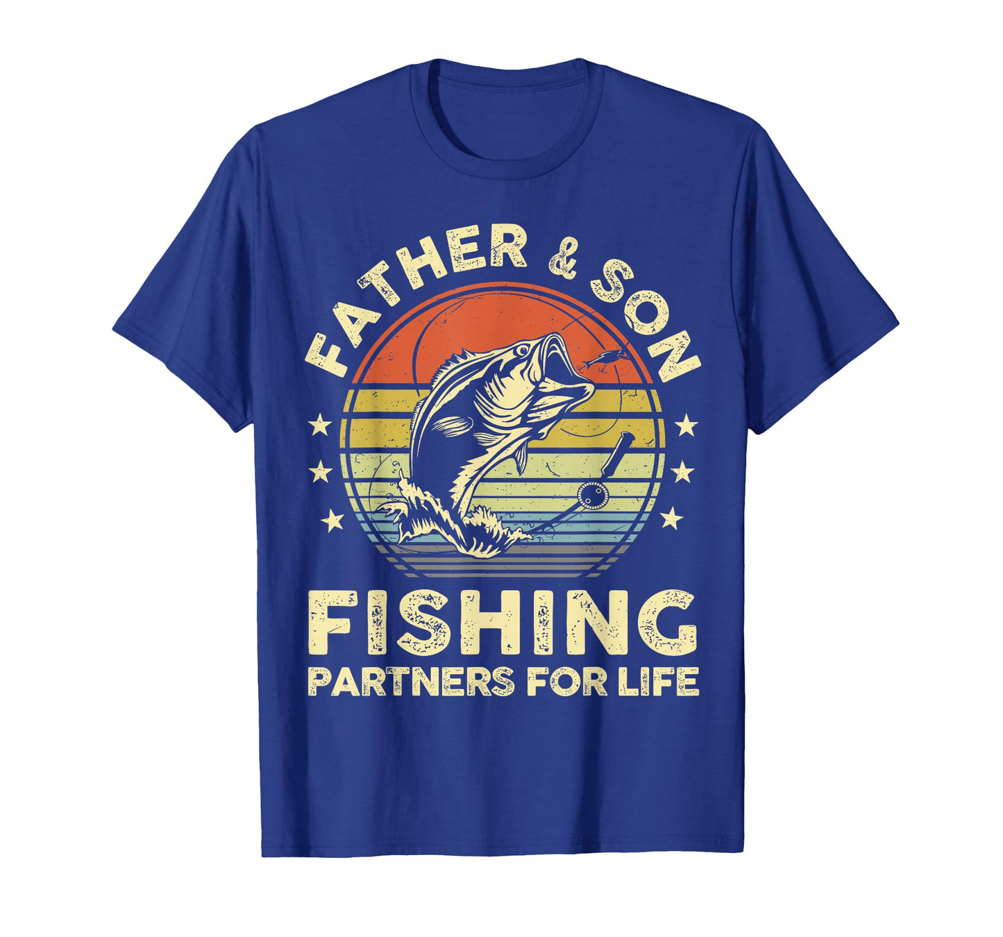Father Son Matching Fishing Funny Bass Fish Dad Graphic T-Shirt