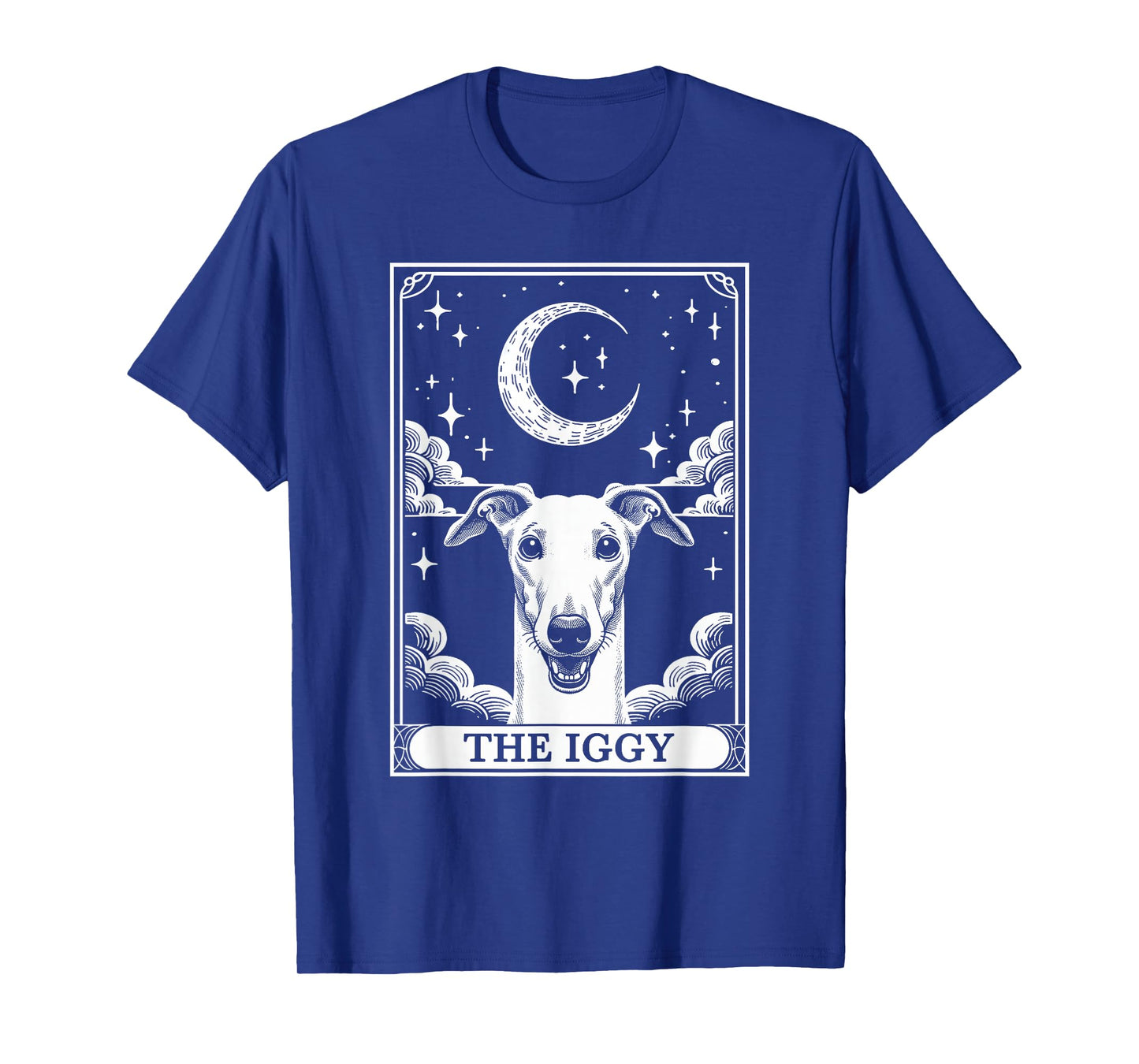 Tarot Card Vintage Crescent Moon Italian Greyhound Dog Mom T-Shirt