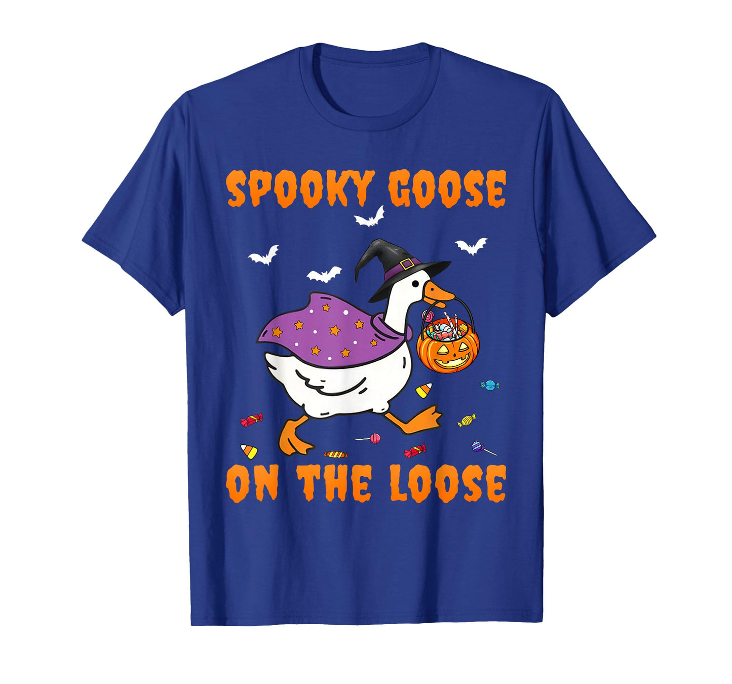 Spooky Goose On The Loose Funny Halloween Goose Costume T-Shirt
