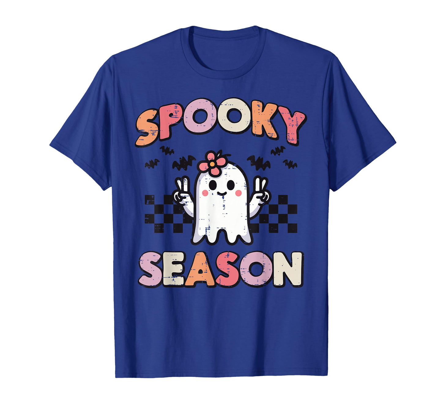 Halloween Ghost Peace Spooky Season Costume Girls Kids Women T-Shirt