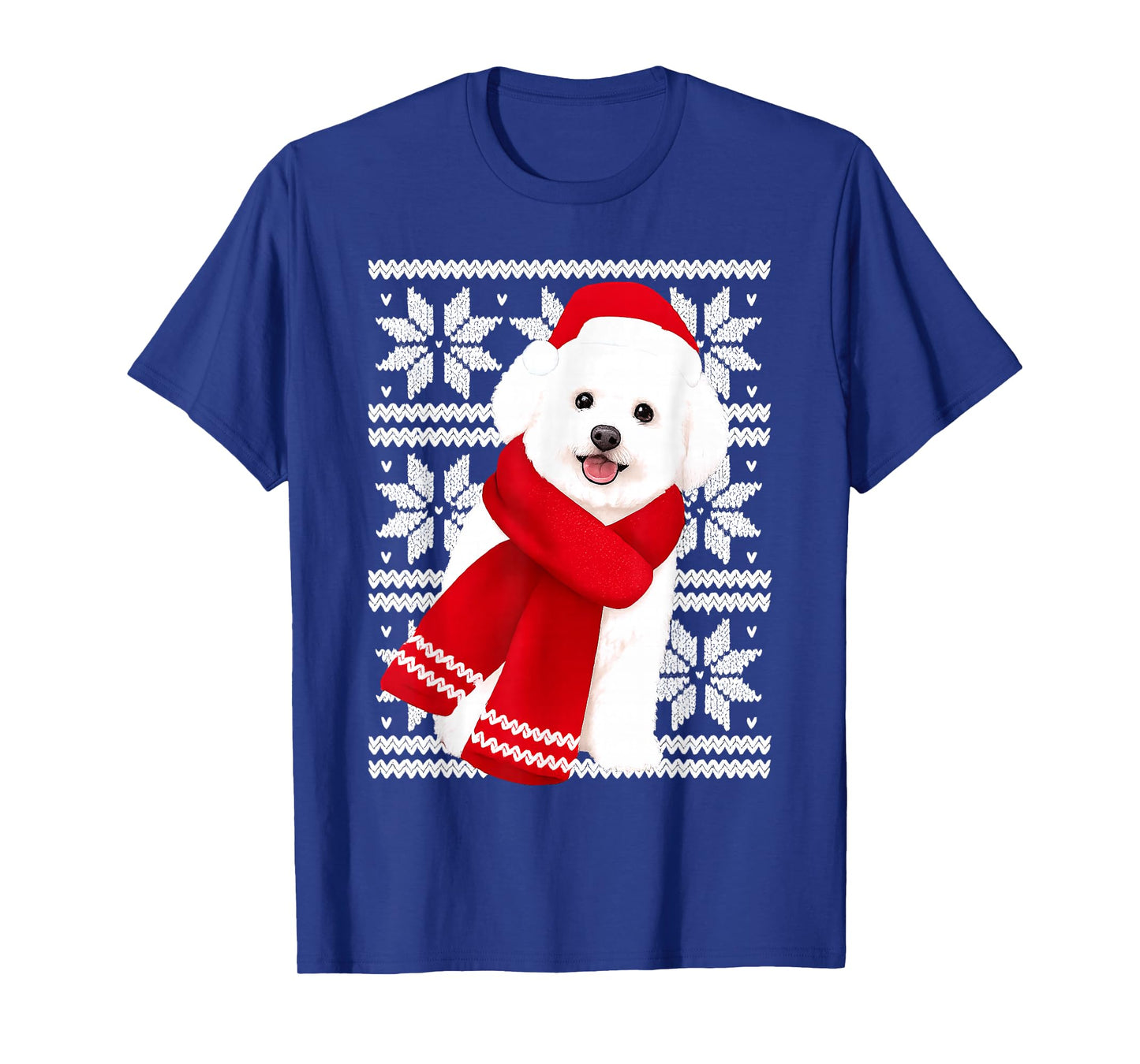 Bichon Frise Ugly Christmas Holiday Dog Lover T-Shirt