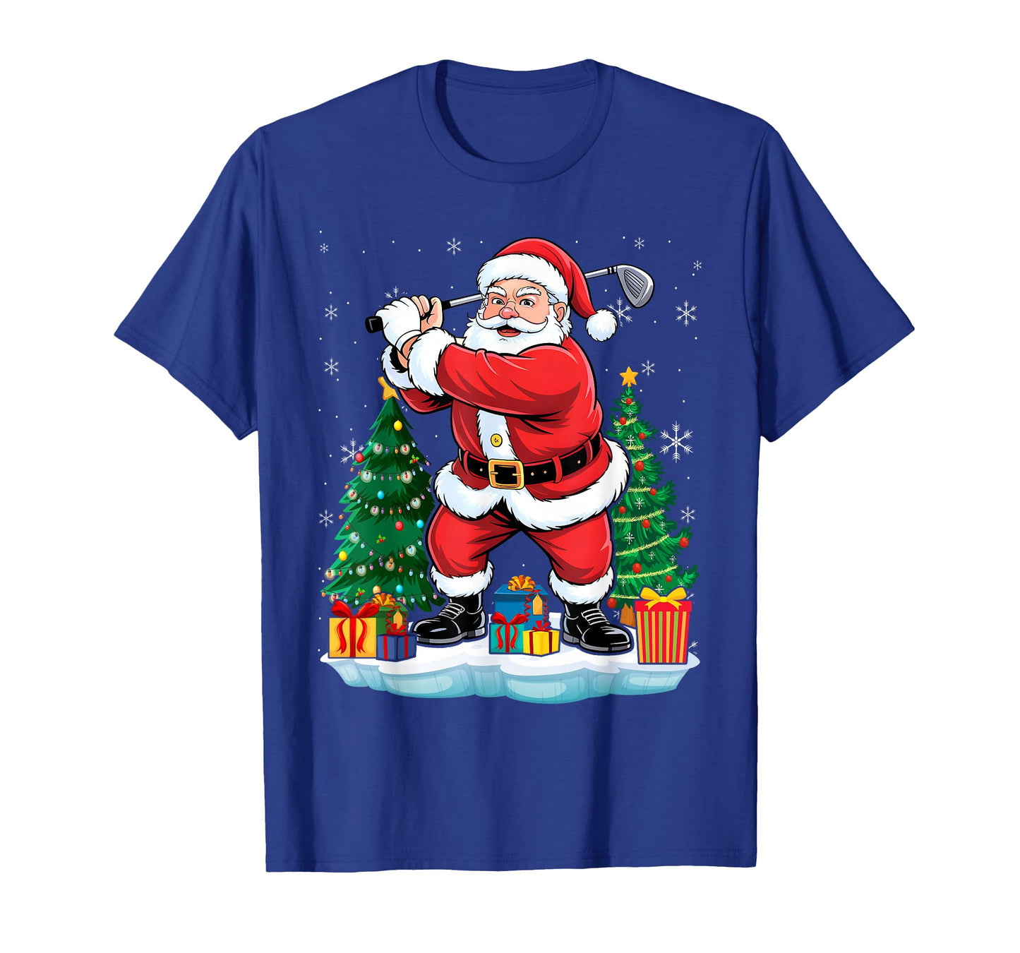 Santa Golf Club and Ball Sport Christmas Boys Golfer Golfing T-Shirt