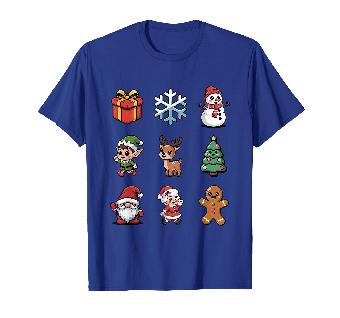 Cute Santa Gnome Reindeer Candy Cane Christmas T-Shirt