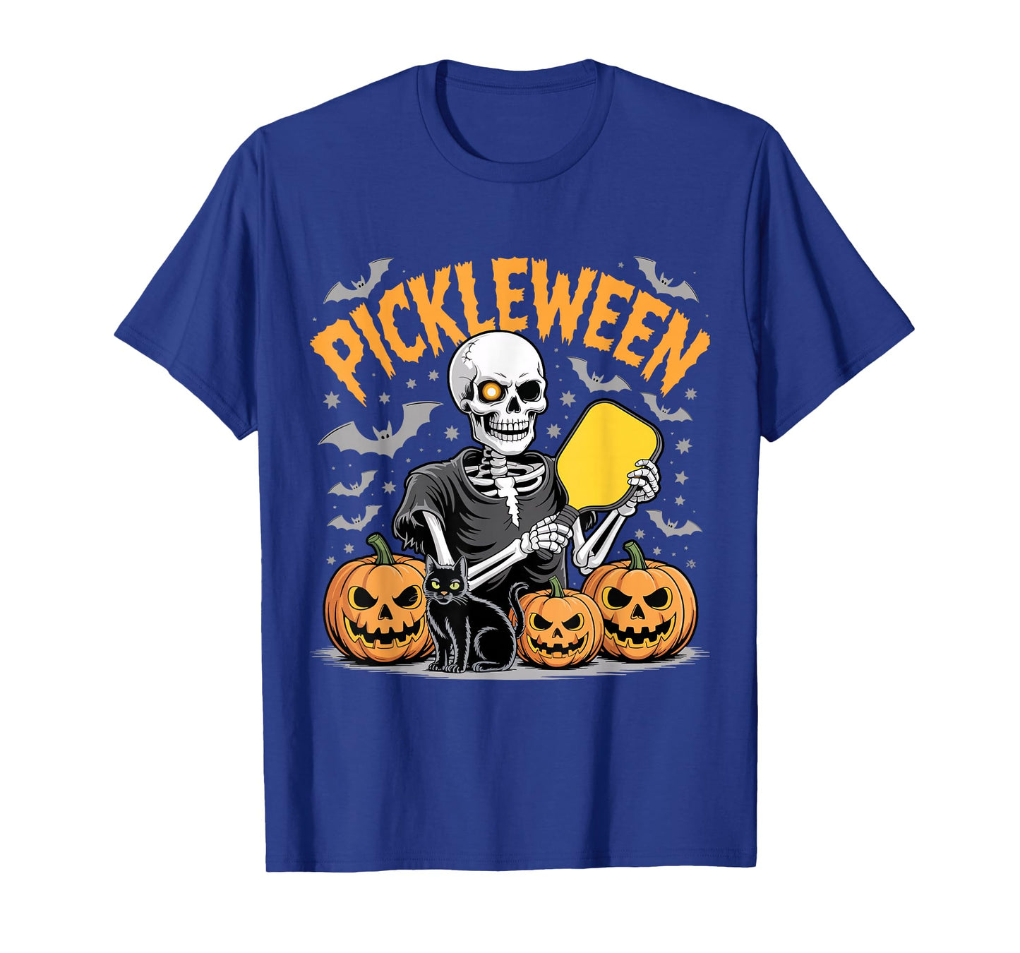 Pickleween Pickleball Player Funny Skeleton Halloween T-Shirt