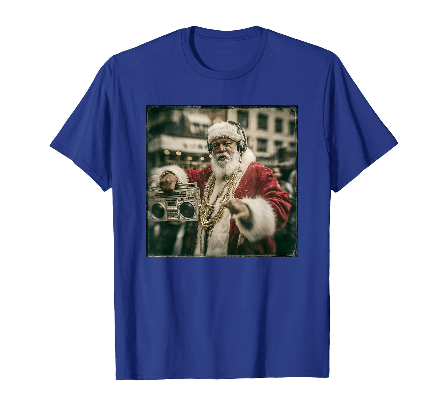 B-Boy Boombox Hip Hop Street Santa T-Shirt