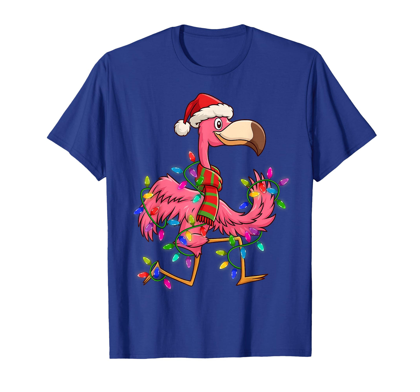 Santa Flamingo Lighting FA La Funny Dance Christmas Women T-Shirt