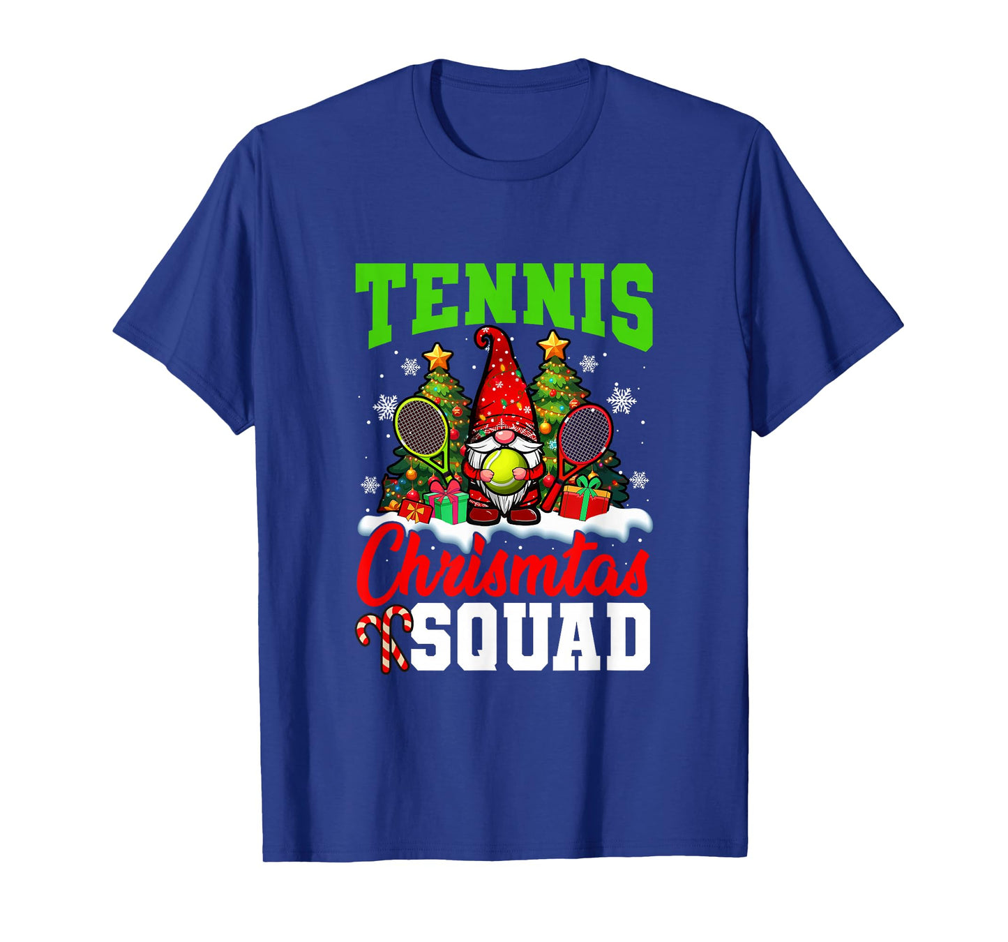 Tennis Christmas Squad Player Costume Gnome Lover Kids T-Shirt