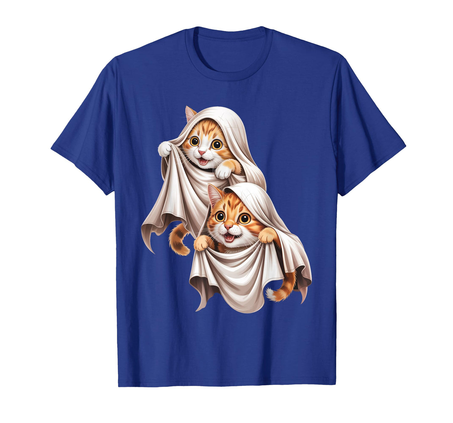 Ghost Cat Meme Funny Halloween Costume for Men Women Kids T-Shirt