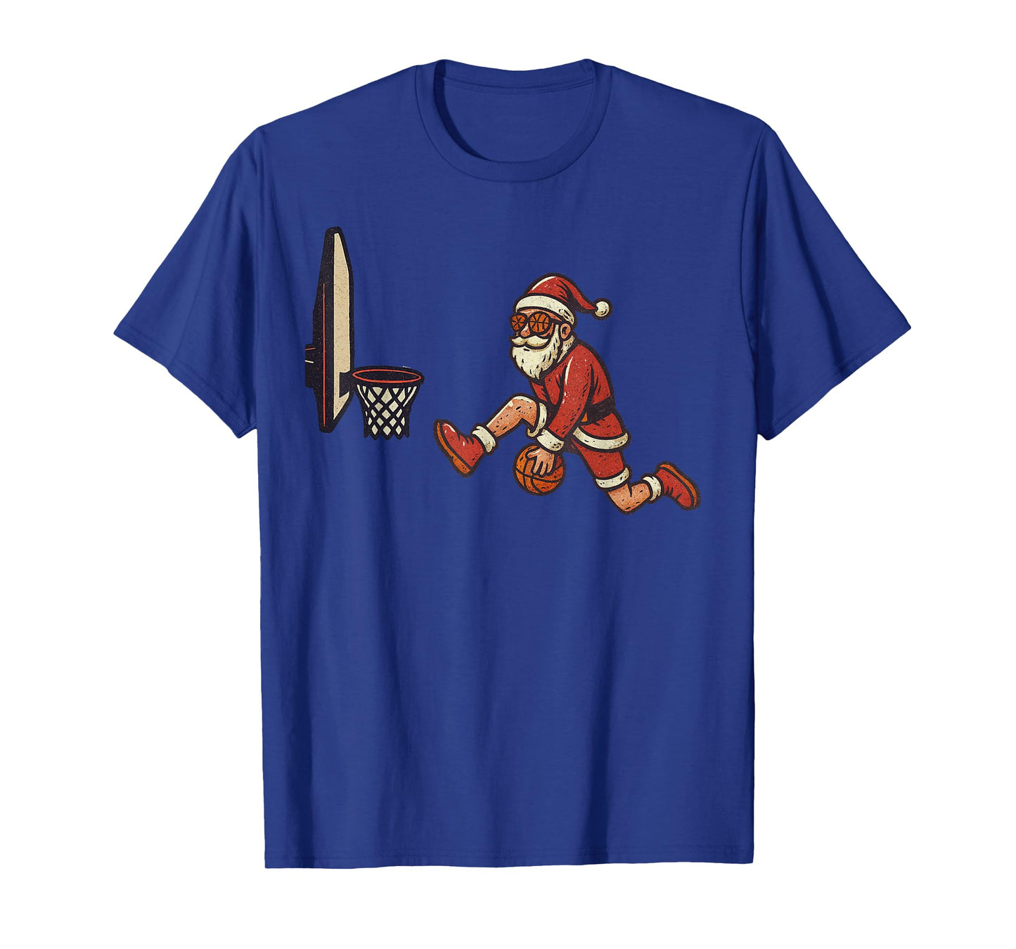 Santa Claus Playing Basketball Xmas Holiday Funny Christmas T-Shirt