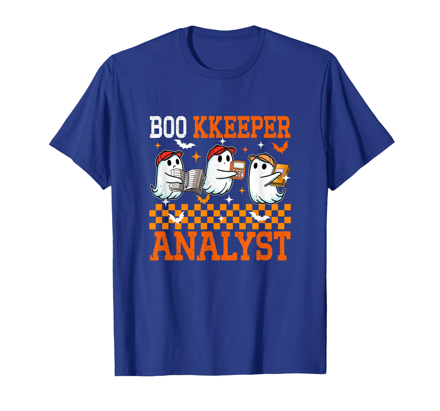 Boo Kkeeper Analyst Halloween Bookkeeper Three Cute Boos T-Shirt