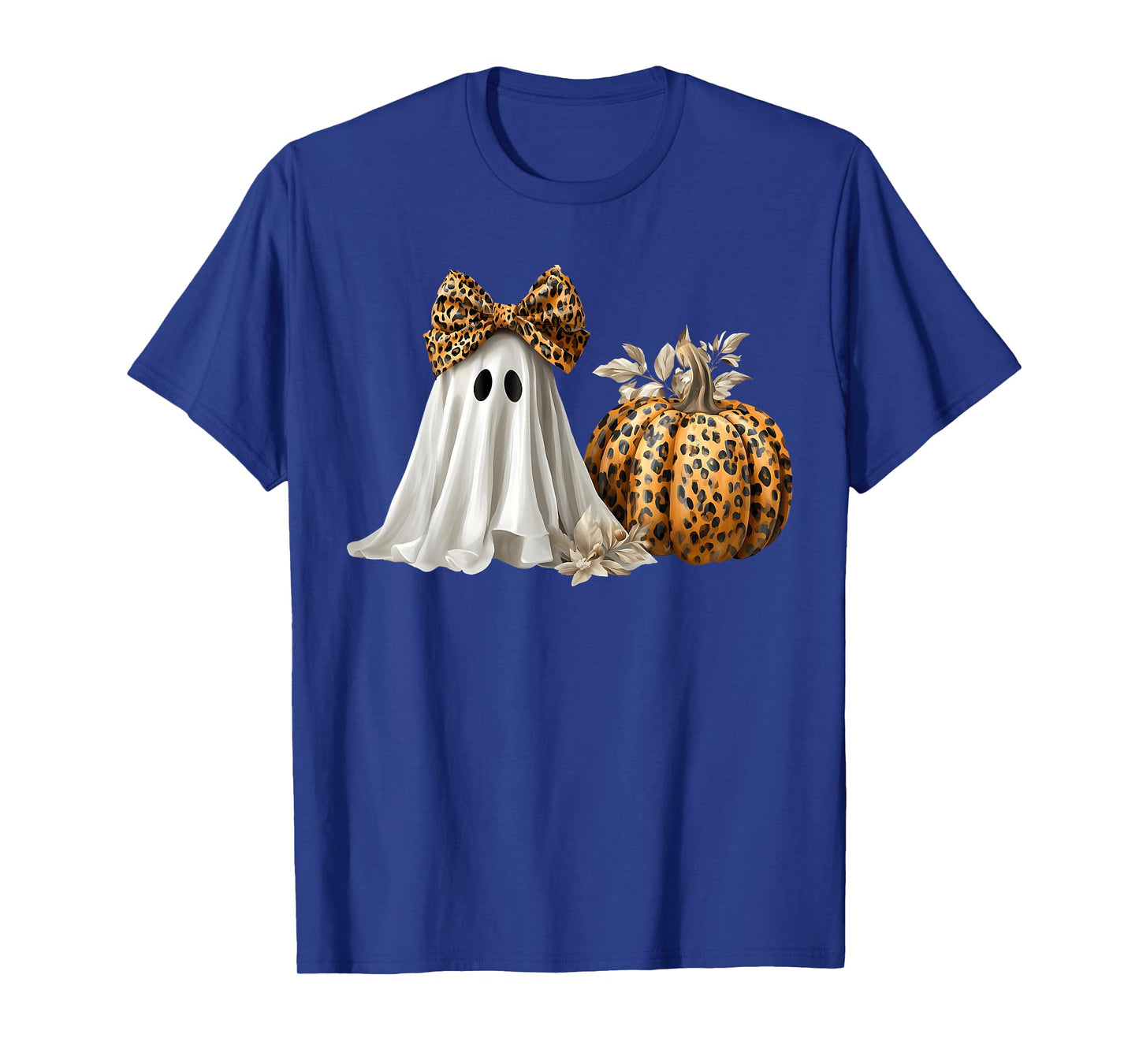 Halloween Boo Ghost Leopard Pumpkin Witch Hat Boys Girls Kid T-Shirt