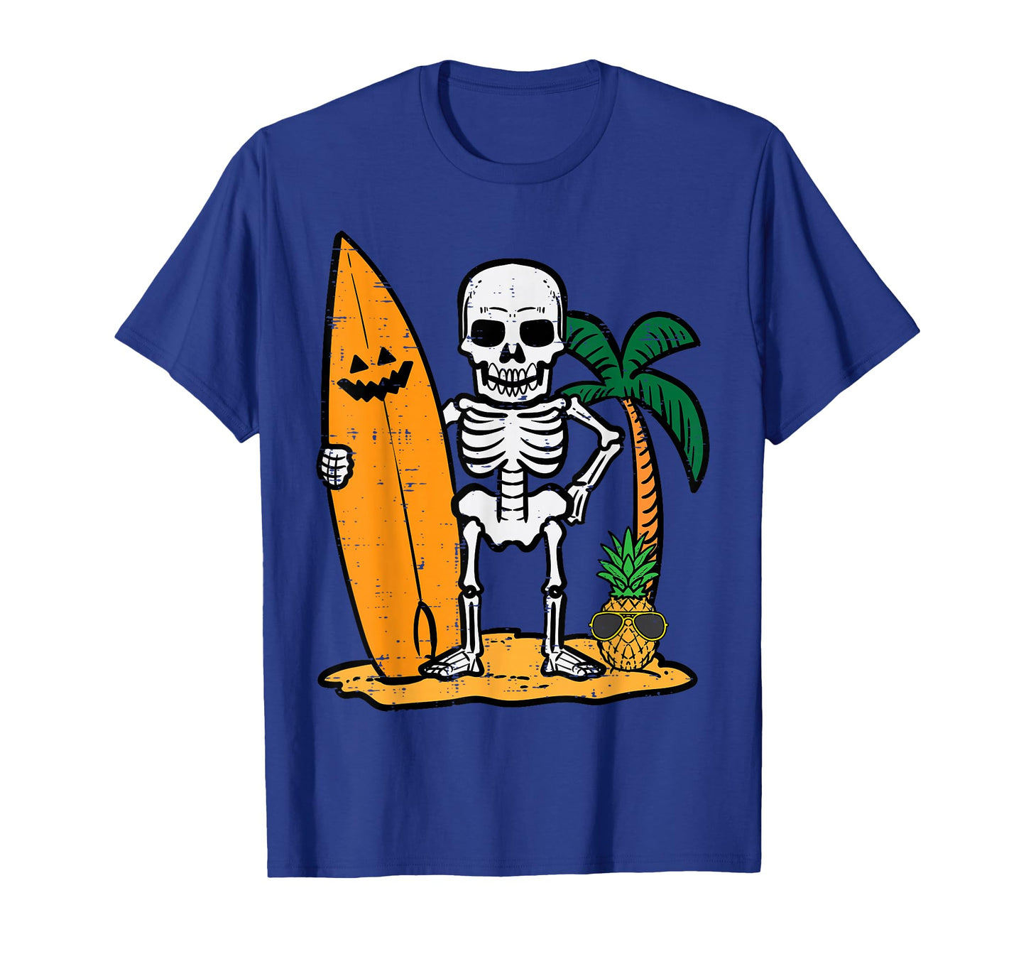 Halloween Surfer Skeleton Costume Hawaii Surf Men Women Kids T-Shirt