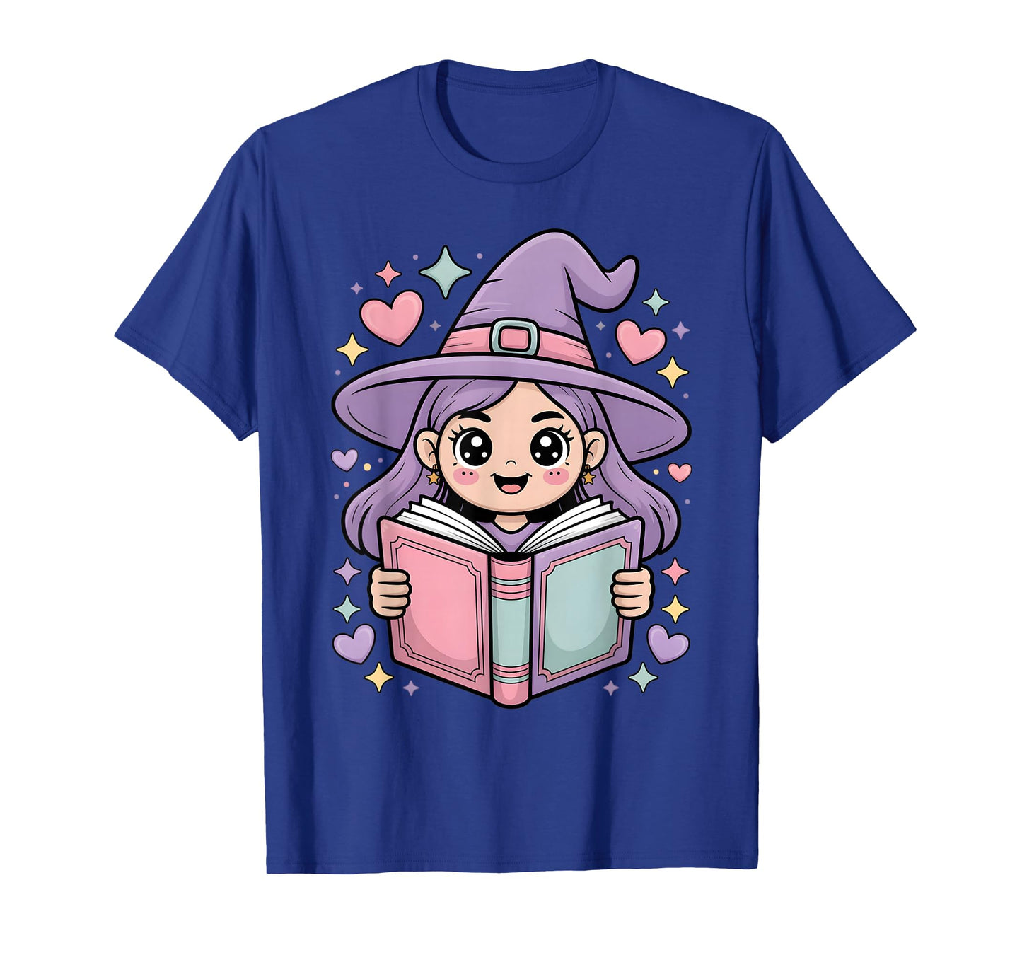 Cute Reading Witch Book Lover Teacher Librarian Bookworm T-Shirt