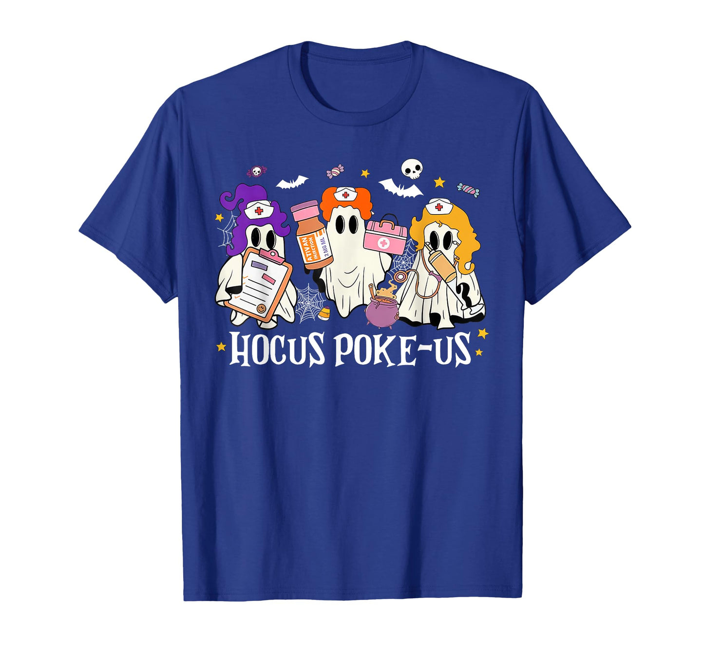 Hocus Poke-us Witch Nurse Halloween Medical Lab Tech Spooky T-Shirt