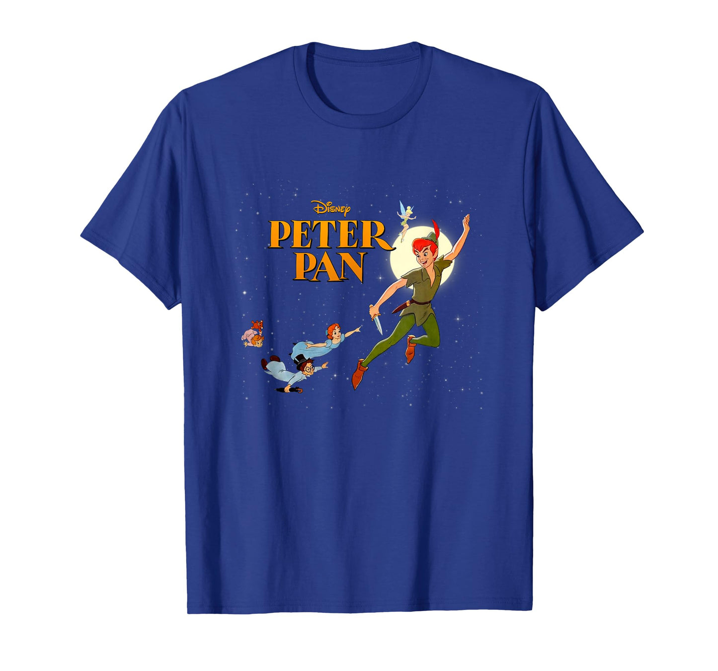 Disney Peter Pan Vintage Retro Group Shot Big Chest Poster T-Shirt
