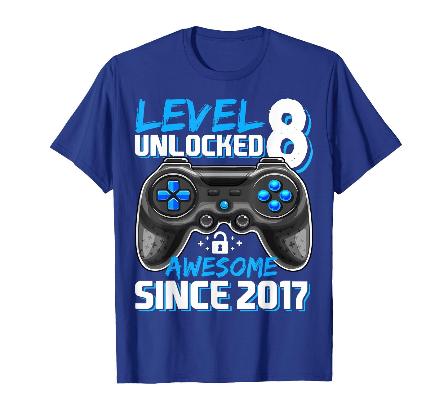 8th Birthday Boy Level 8 Gamer 8 Year Video Game Party T-Shirt