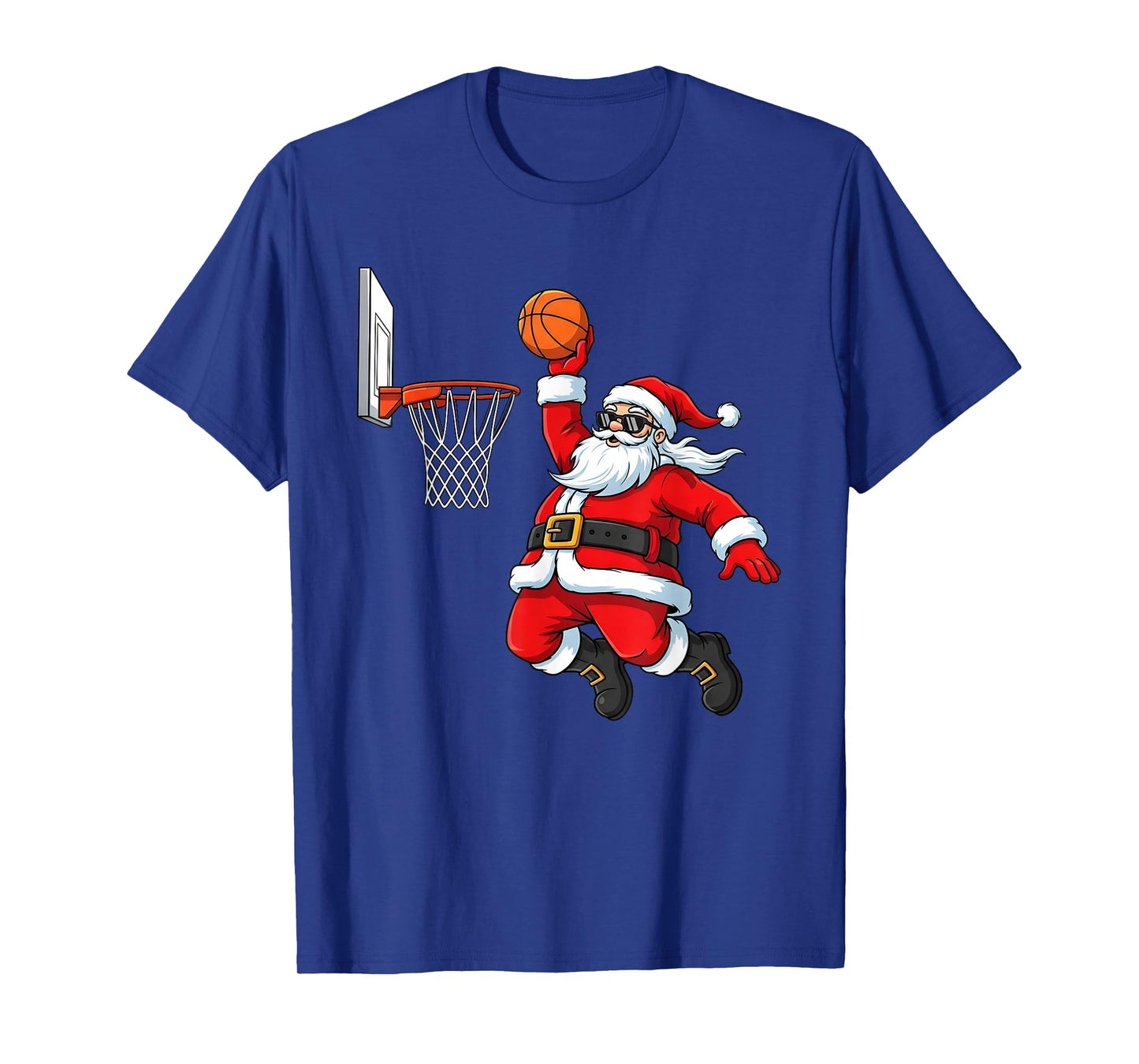 Christmas Santa Basketball Slam Dunk Basketball Men Boys T-Shirt