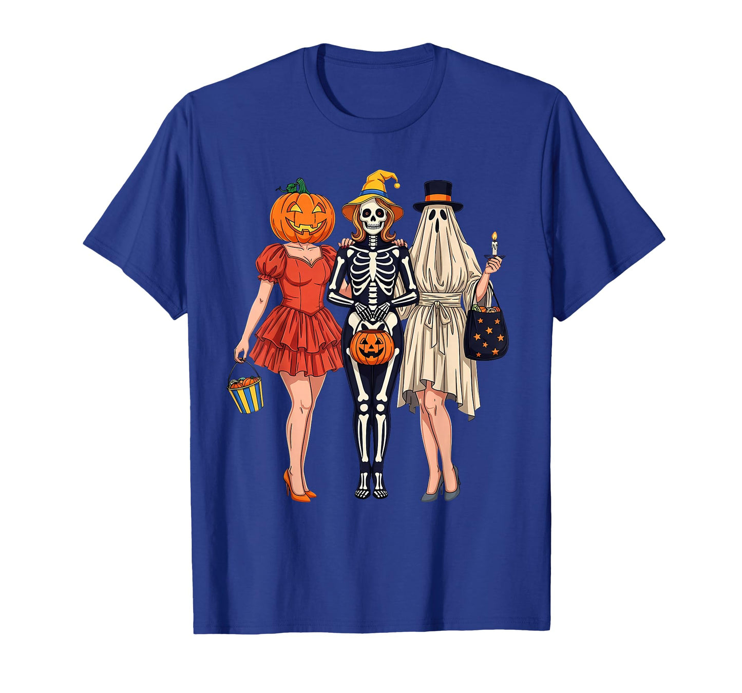 Halloween Witch Retro Vintage Pumpkin Pin Up Adult Humor T-Shirt