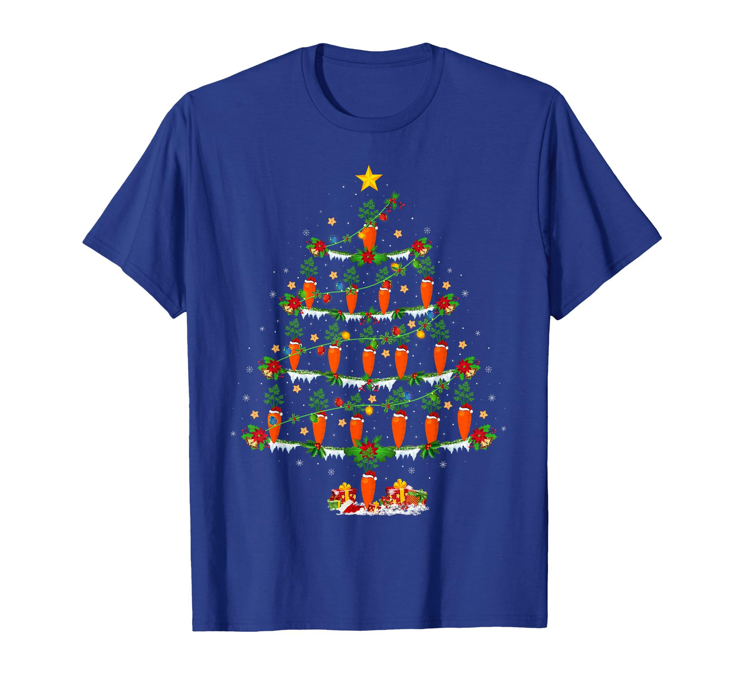 Carrots Christmas Tree Lights Funny Vegetable Carrot Xmas T-Shirt