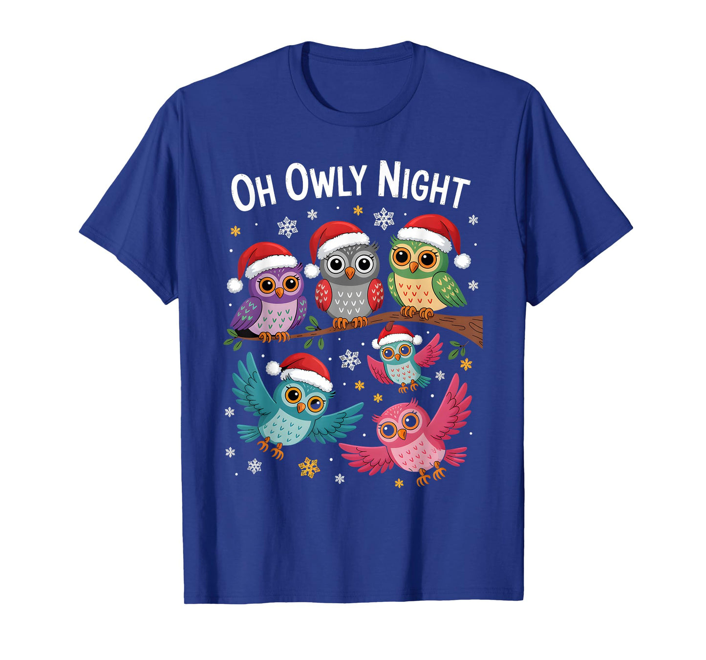 Funny Father Christmas Xmas Owls Joke Party Costume T-Shirt