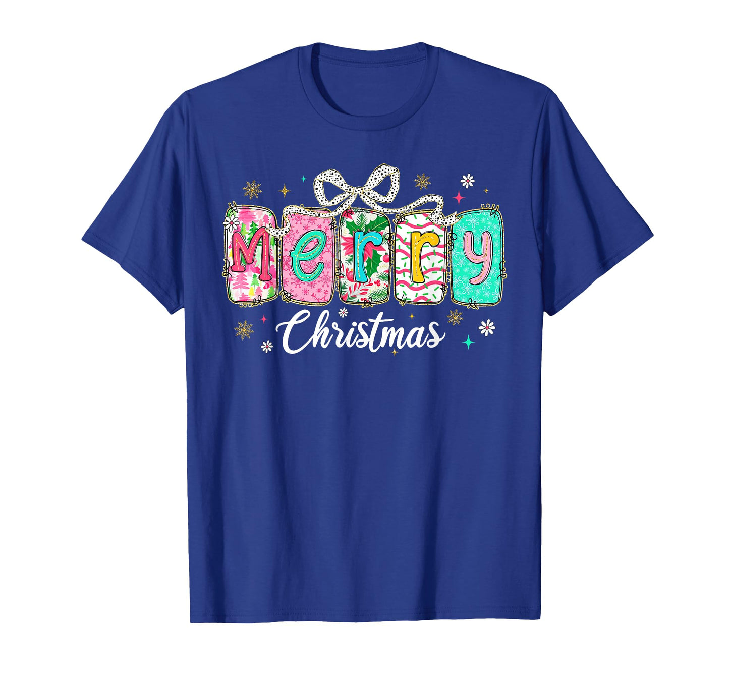 Preppy Merry Christmas Cute Cozy Merry Xmas Family Pajamas T-Shirt