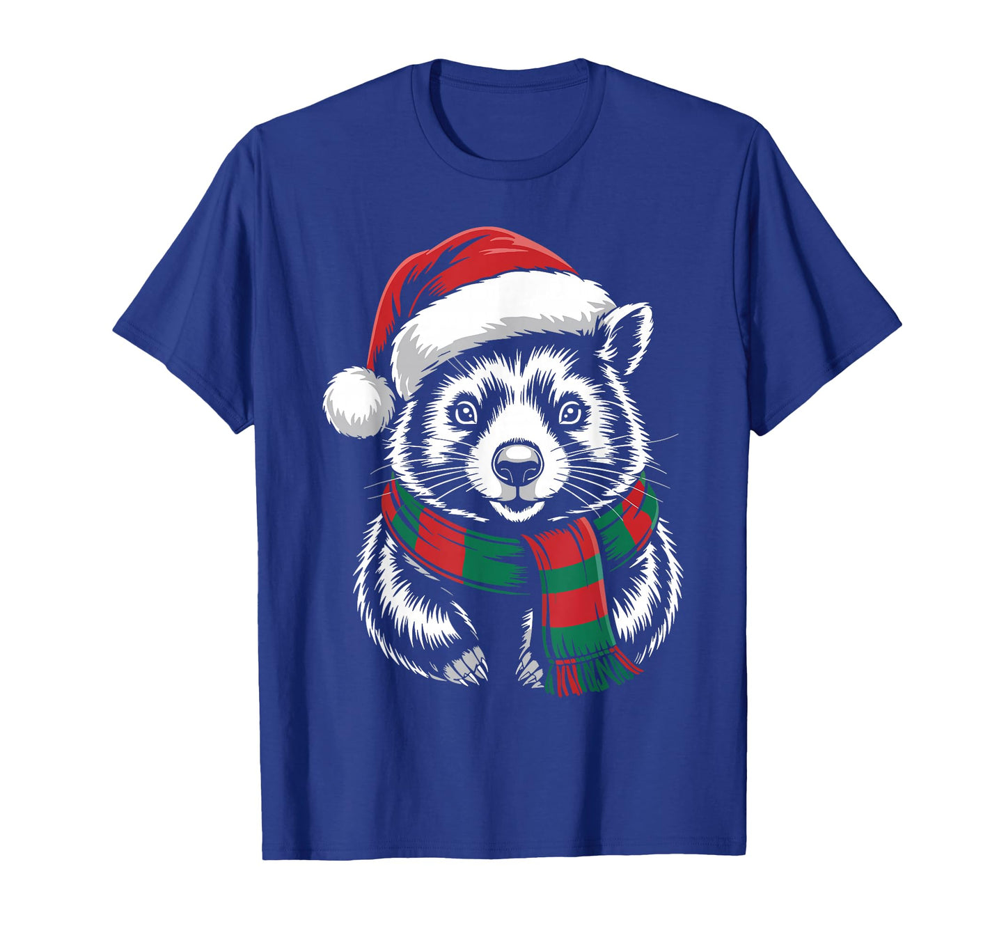 Wombat Xmas Santa Hat Scarf Christmas Costume T-Shirt