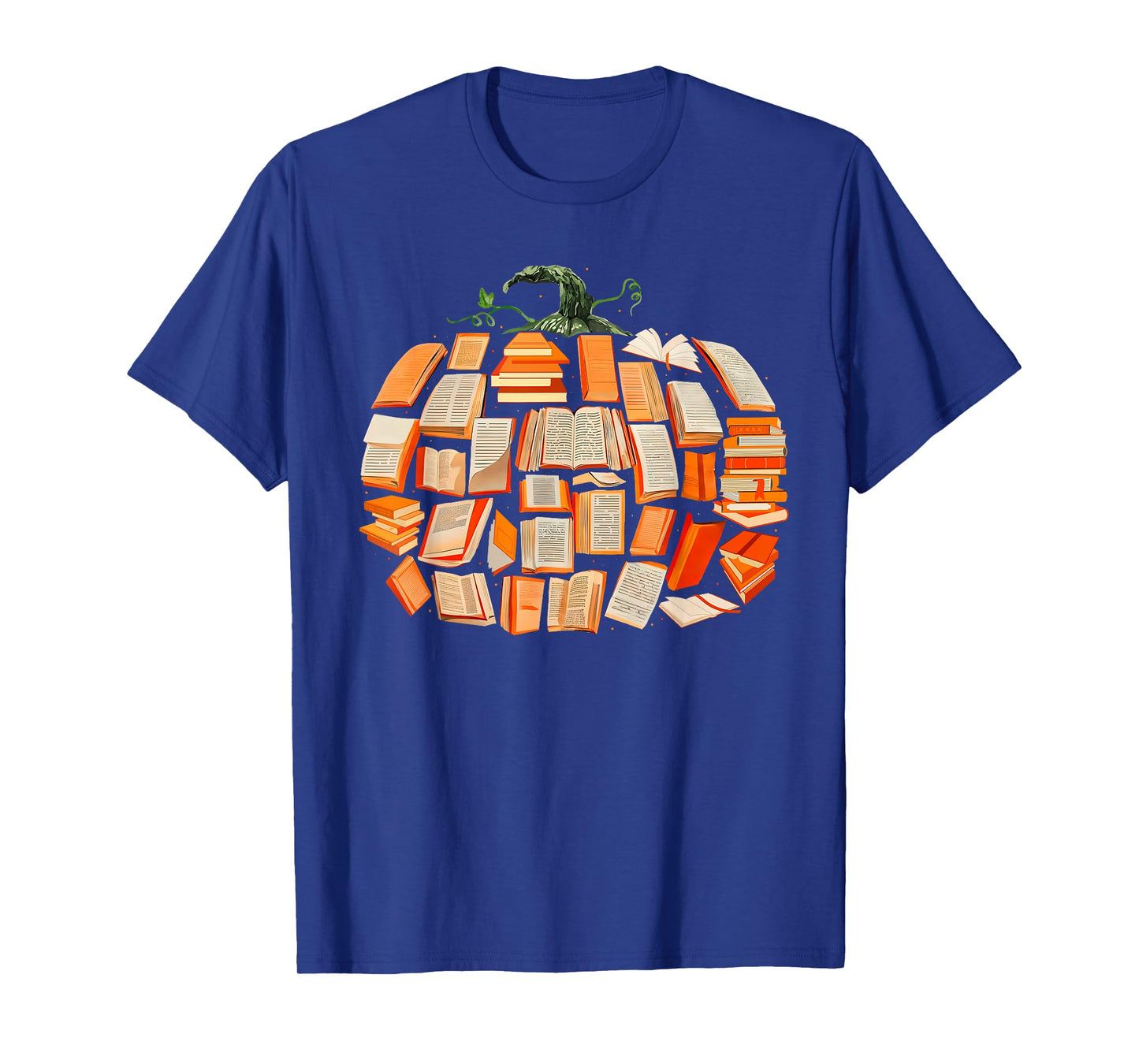 Thanksgiving Fall Books Pumpkins Vintage Library Teacher Kid T-Shirt