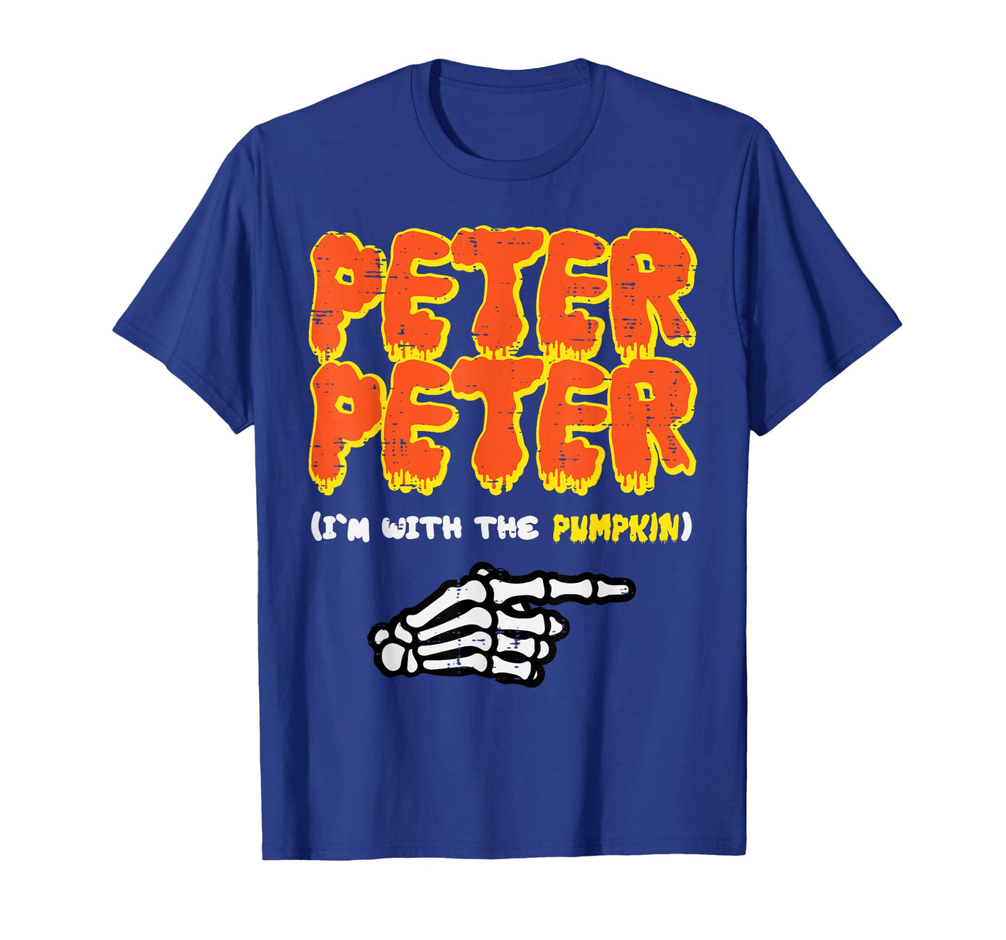 Halloween Peter Im with Pumpkin Couple Costume Men Women T-Shirt