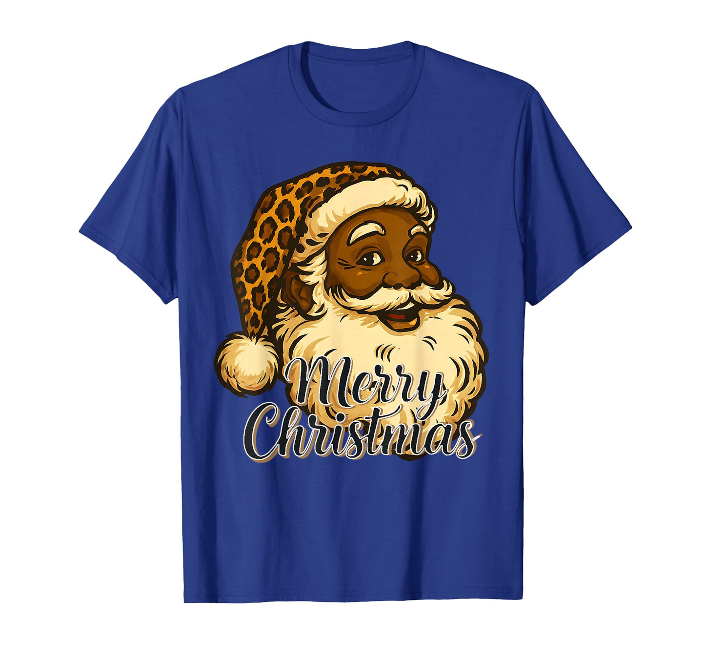 African American Christmas Cute Santa Holiday Xmas Men Women T-Shirt