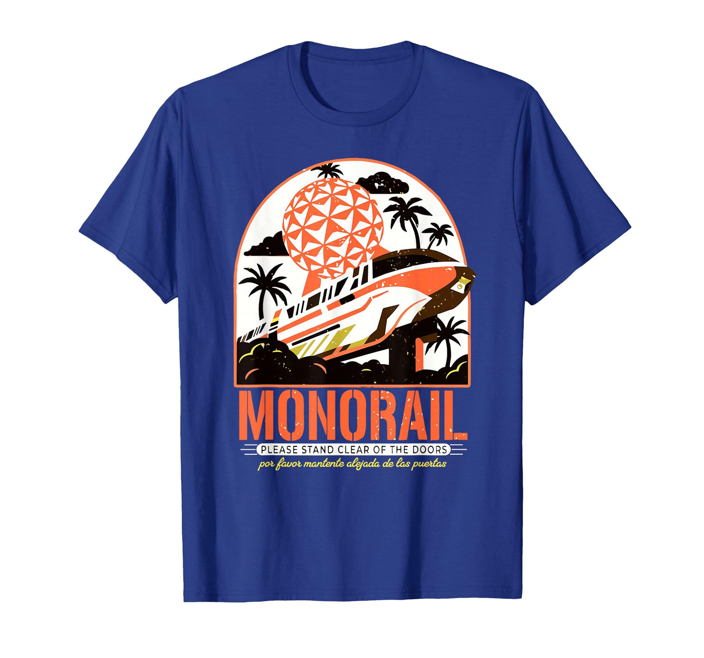 Monorail, Please Stand Clear of The Doors, Theme Park, Retro T-Shirt