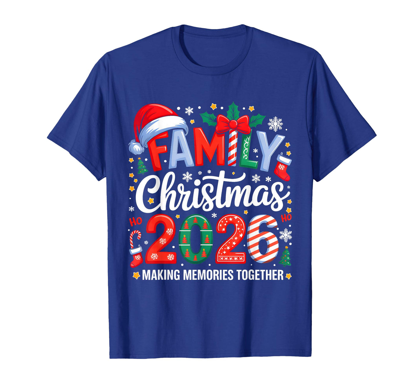 Family Christmas 2026 Squad Santa Elf Xmas Matching Costume T-Shirt