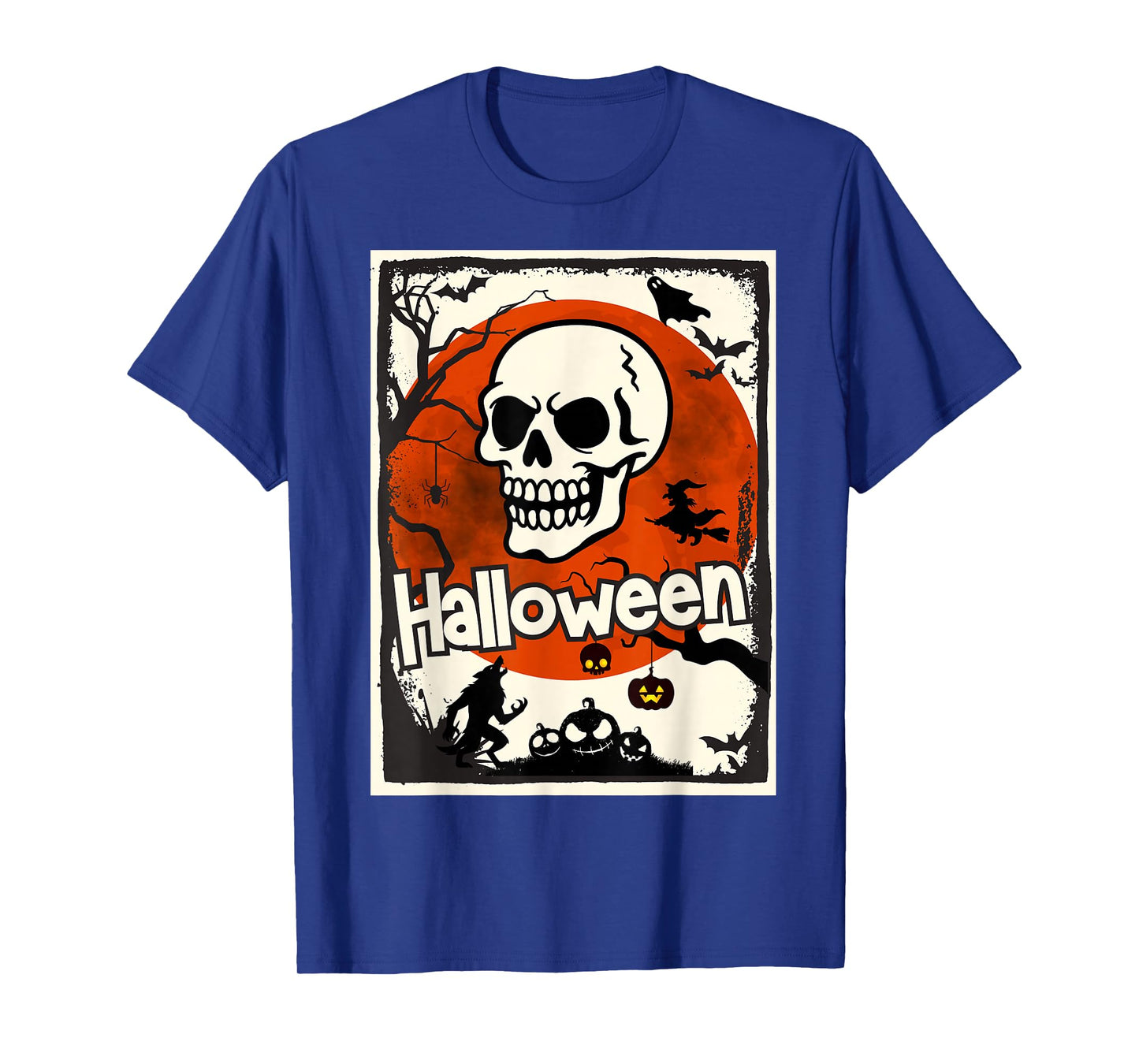 Halloween Skull Retro Vintage T-Shirt