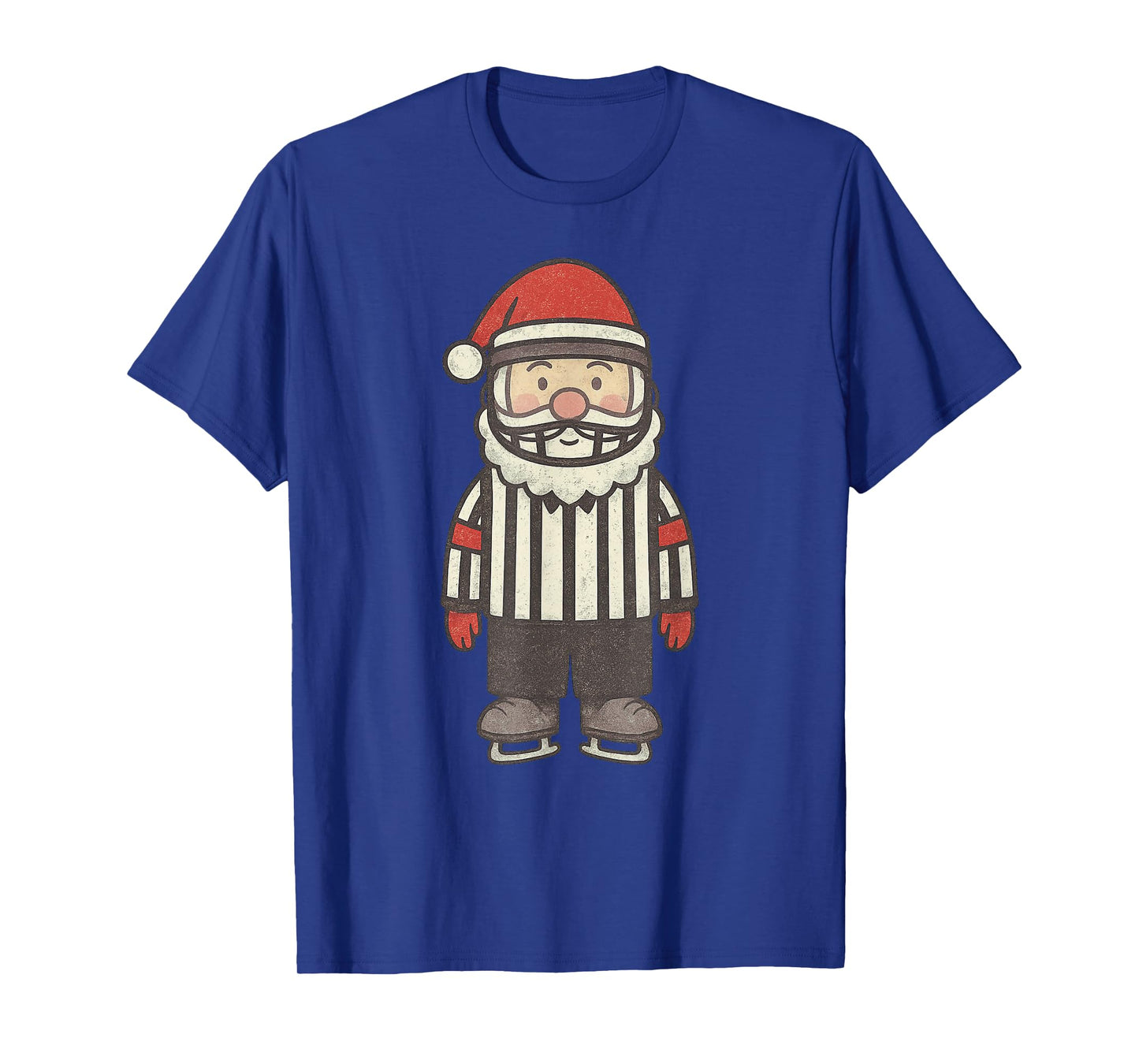 Santa Referee Ice Hockey Christmas Vintage Funny Xmas T-Shirt