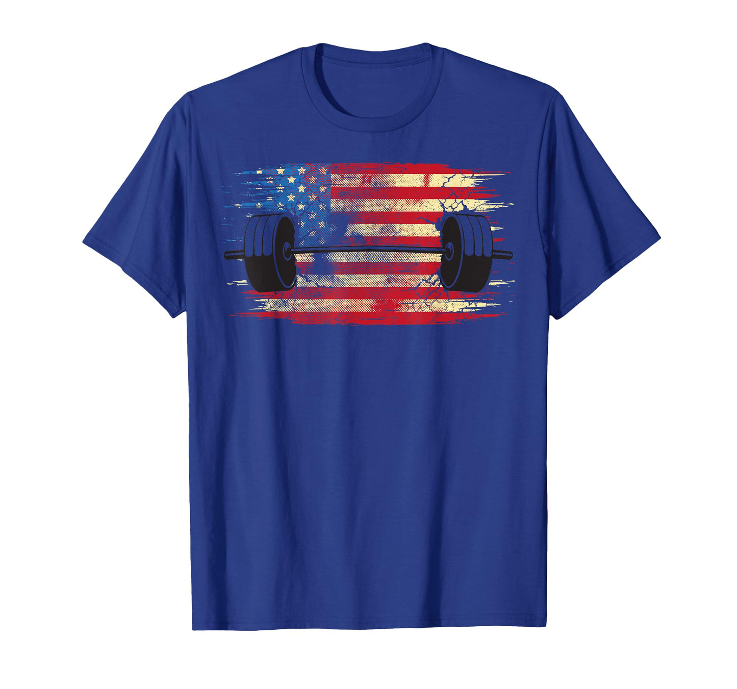 American Flag Gym and Fitness T-shirt | Weight Lifting Gift T-Shirt for Women Girls Kids Men