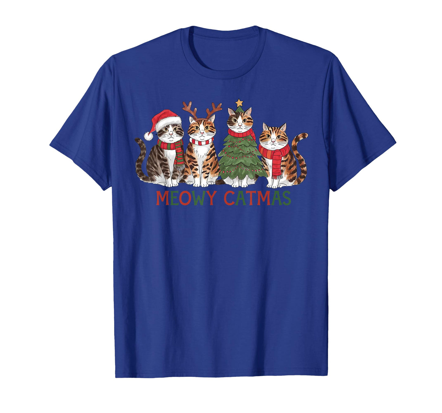 Meowy Catmas Cat Lover Merry Christmas Pajamas Xmas Holiday T-Shirt